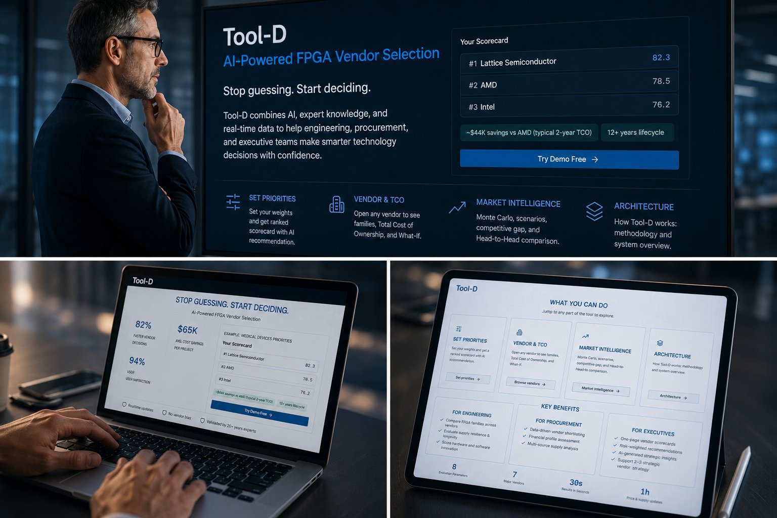 Tool-D AI-powered FPGA vendor selection interface